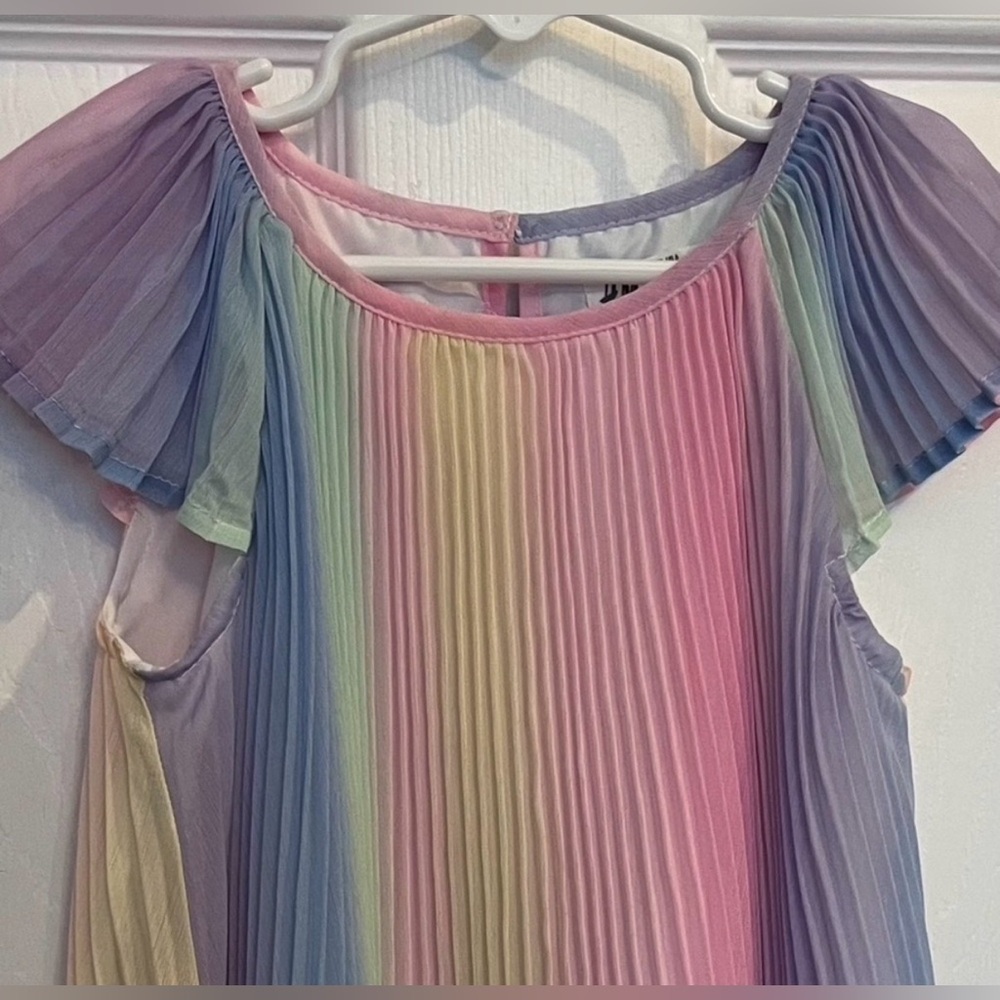 Dress Pastel Pleated Girls Size 6